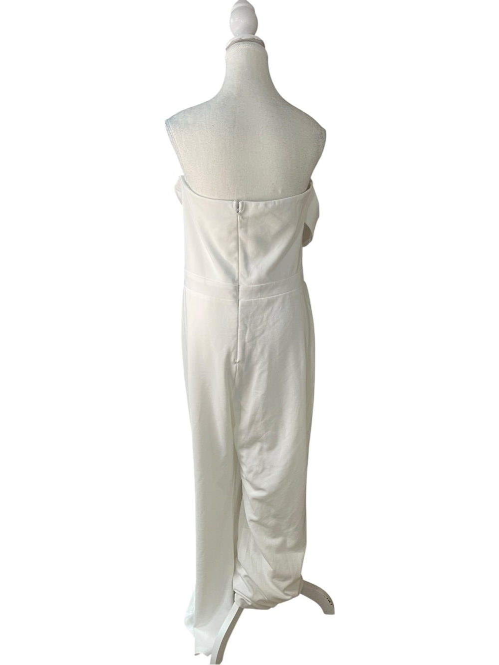 Lulus Surely Stunning Strapless Bustier Jumpsuit White - Picture 7 of 16